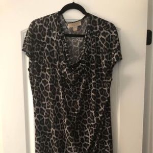 Michael Kors animal print jersey dress